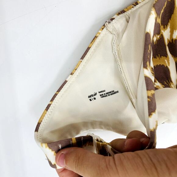 Aerie leopard strapless bikini top - Picture 3 of 3